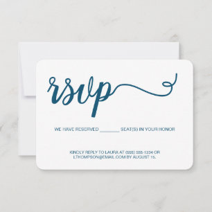 Navy Blue RSVP sans mailing Siège réservé
