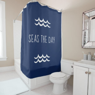 Navy Blue Seas the Day Waves Nautical