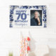 Navy Blue Silver Balloon Photo 70th Birthday
