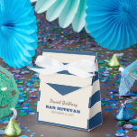 Navy Blue & Silver Bar Mitzvah Favour Box<br><div class="desc">Send your guests home with something special to remember your event by. Coordinates with the Navy Blue & Silver Bar Mitzvah Invitations.</div>