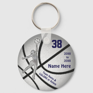 Navy Blue Silver CHEAP GIRLS, Basketball Goodies,  Keychain