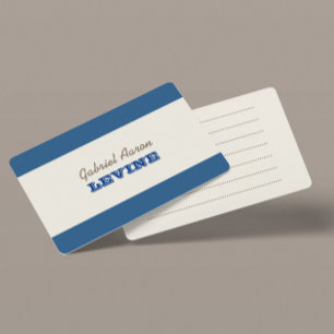 Navy Blue & Silver Note Card