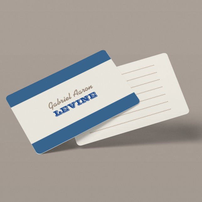 Navy Blue & Silver Note Card (Creator Uploaded)