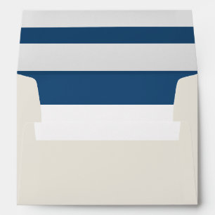 Navy Blue & Silver Personalized Envelope
