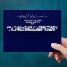 Navy Blue Silver Roses Butterflies Quinceanera