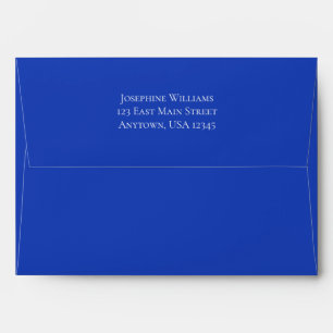 Navy Blue Simple A7 5x7 Enveloppe d'adresse de ret