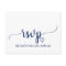 Navy Blue Simple Calligraphy Song Request RSVP