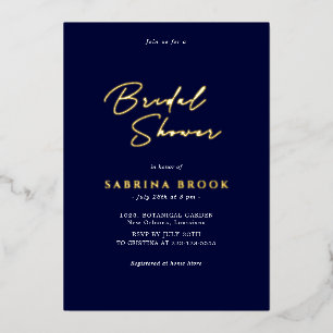 Navy Blue    Simple Minimalist Bridal Shower 