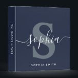Navy Blue Simple Monogram Name Initials  Binder<br><div class="desc">Navy Blue Simple Monogram Name Initials</div>