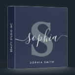 Navy Blue Simple Monogram Name Initials  Binder<br><div class="desc">Navy Blue Simple Monogram Name Initials</div>