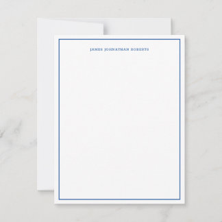 Navy Blue Simple Professional Modern Border  Card