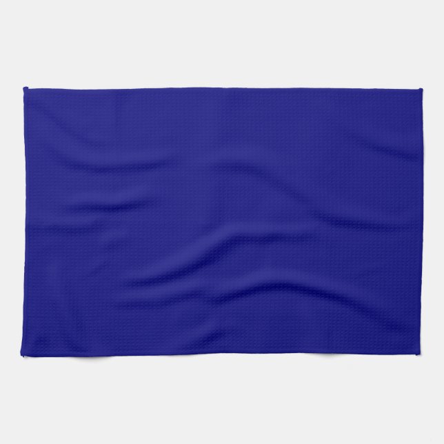 Navy Blue Solid Colour Blank Template Make Your Ow Kitchen Towel (Horizontal)
