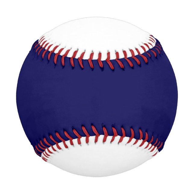 Navy Blue Solid Colour Customize It Baseball (Front)