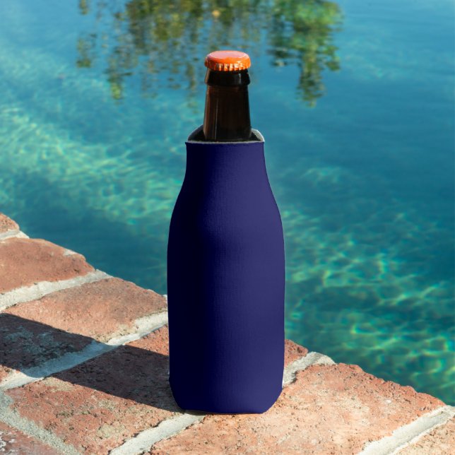 Navy Blue Solid Colour Customize It Bottle Cooler (In Situ Pool)