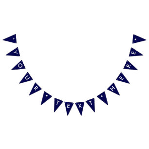 Navy Blue Solid Colour Customize It Bunting Flags