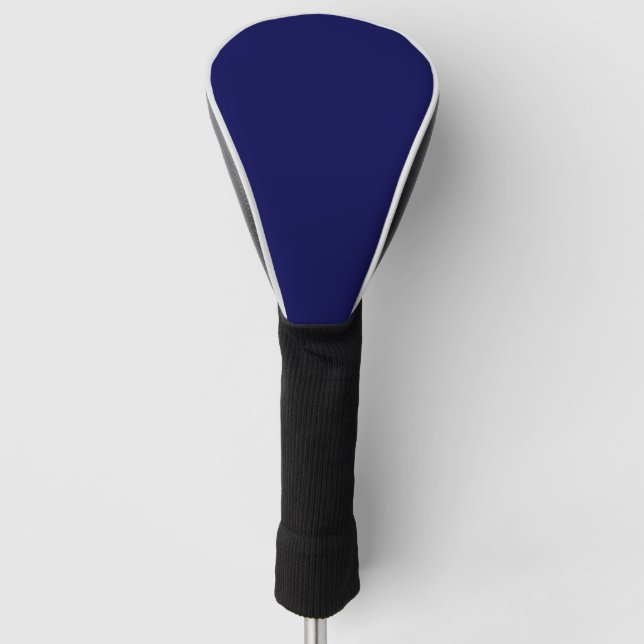 Navy Blue Solid Colour Customize It Golf Head Cover (Front)