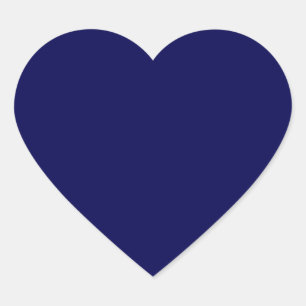 Navy Blue Solid Colour Customize It Heart Sticker