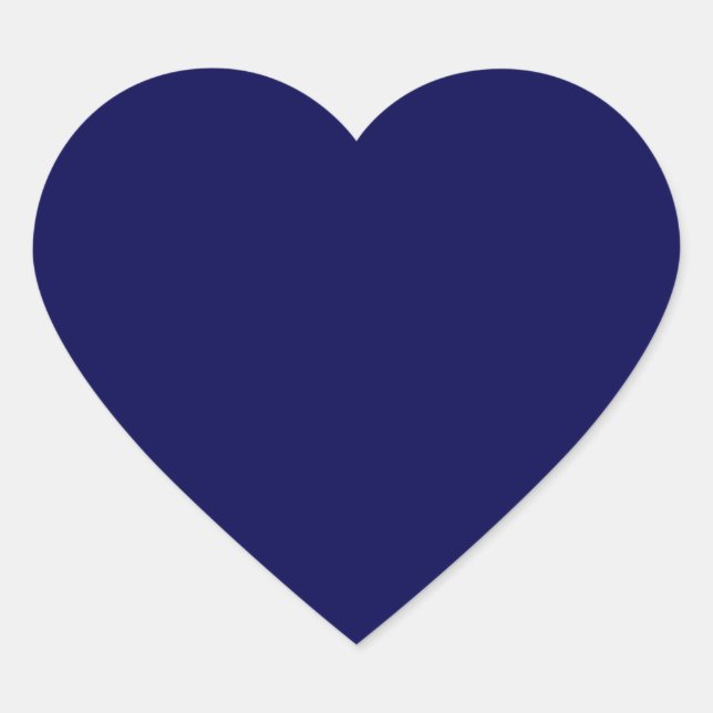 Navy Blue Solid Colour Customize It Heart Sticker (Front)