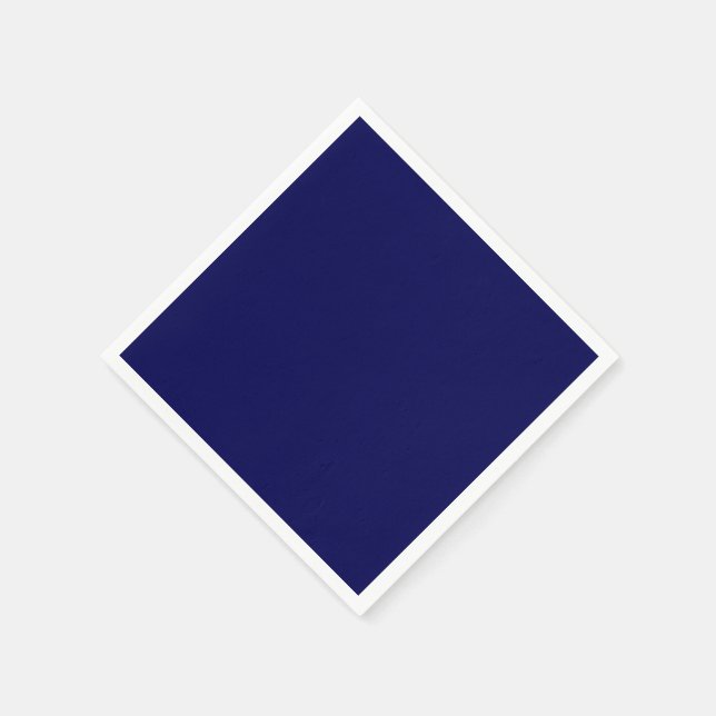 Navy Blue Solid Colour Customize It Napkin (Corner)