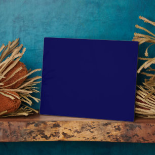 Navy Blue Solid Colour Customize It Plaque