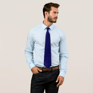 Navy Blue Solid Colour Customize It Tie