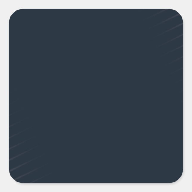 Navy Blue Solid Colour Square Sticker (Front)