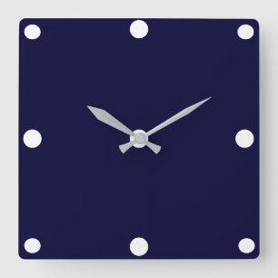 Navy Blue solid colour Square Wall Clock