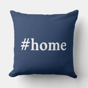 Navy Blue Solid #Home Throw Pillow