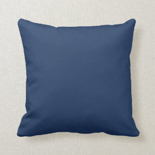Navy Blue Solid Throw Pillow