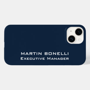 Navy Blue Special Unique Modern Executive Manager Case-Mate iPhone 14 Case