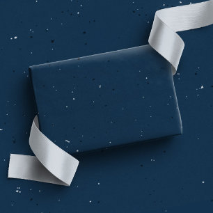 Navy blue speckle simple fun outdoorsy holiday wrapping paper
