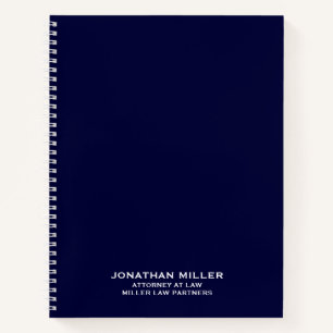 Navy Blue Spiral Notebook for Attorneys Law Firms
