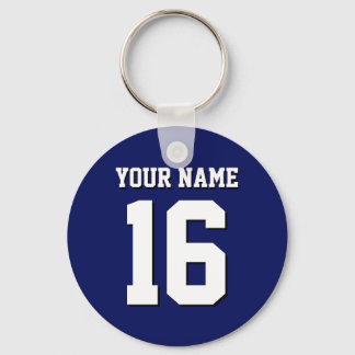 Navy Blue Sports Jersey Team Jersey Keychain