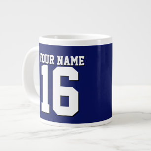 Navy Blue Sports Jersey Team Jersey Large Coffee Mug