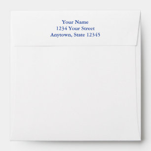 Navy Blue Square Envelope w/ Return Address