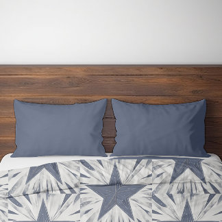 Navy Blue Star Pillowcase