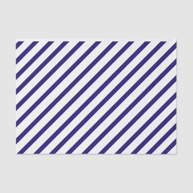 Navy Blue Stripe Tissue Paper (Front)
