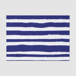 Navy Blue Striped Tissue Paper