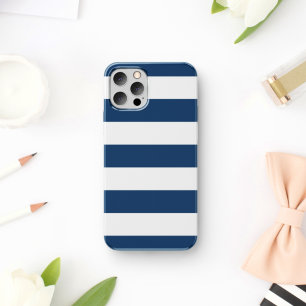 Navy Blue Stripes, White Stripes, Striped Pattern
