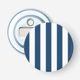 Navy Blue Stripes, White Stripes, Striped Pattern Bottle Opener