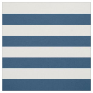 Navy Blue Stripes, White Stripes, Striped Pattern Fabric