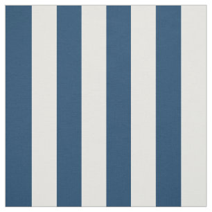 Navy Blue Stripes, White Stripes, Striped Pattern Fabric