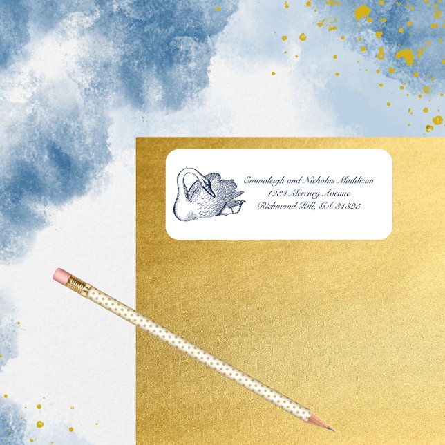 Navy Blue Swan Return Address (Creator Uploaded)