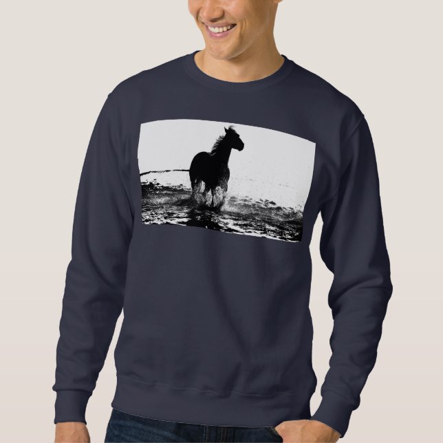 Navy Blue Sweatshirt Template Add Your Text Mens (Front)