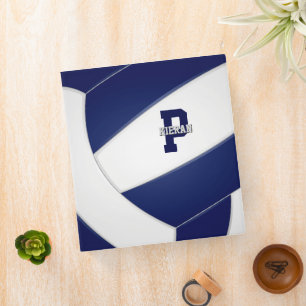 navy blue team colours kids volleyball scrapbook binder