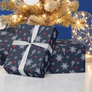 Navy blue 💙 tennis Christmas  Wrapping Paper