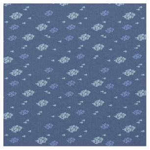 Navy Blue texture with Blue-Fish Fabric
