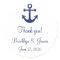 Navy Blue Thank You Nautical Wedding Stickers