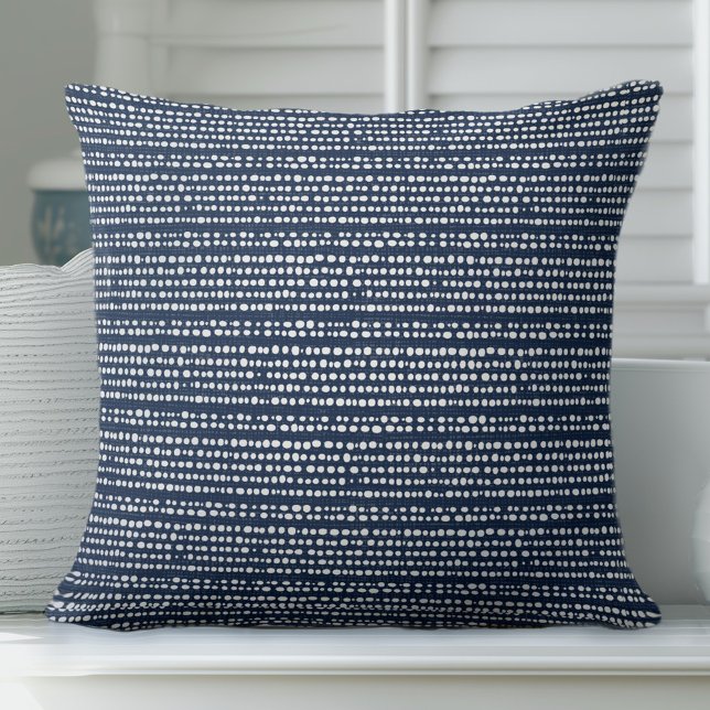 Navy Blue Throw Pillow (Creator Uploaded)