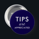 Navy Blue Tip 3 Inch Round Button<br><div class="desc">Navy Blue Tip Button</div>
